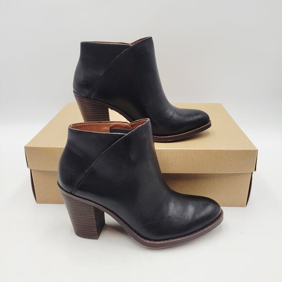 Lucky Brand Eesa Block Heel Booties Women’s Black Sz 6M - Picture 3 of 10